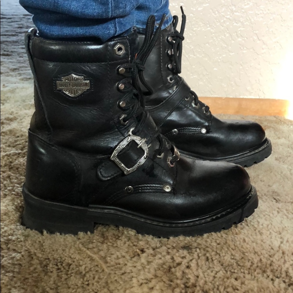 Harley Davidson Leather Motorcycle boots